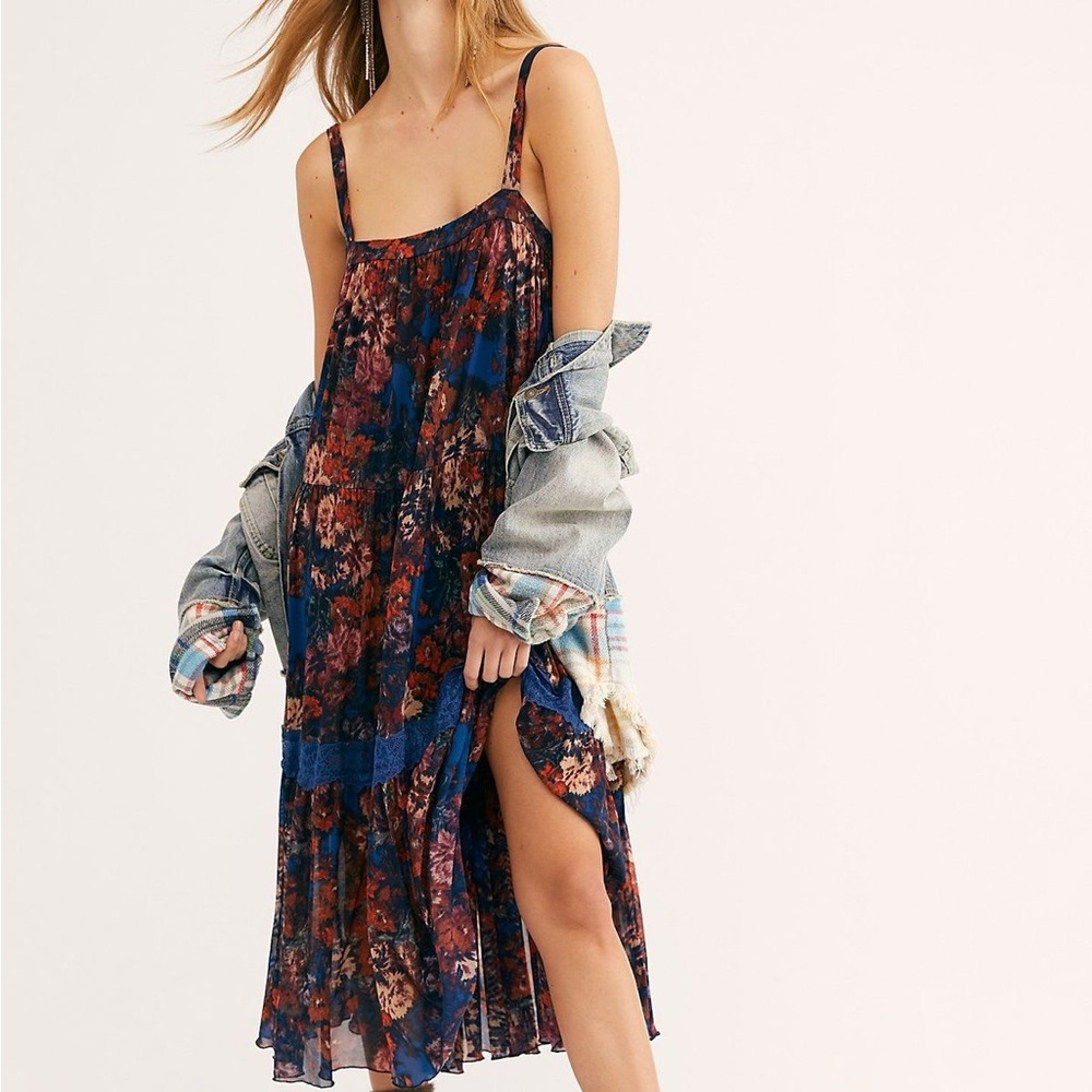 Free People More Is More Midi Slip | Floral Midi Slip Dress